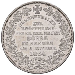 reverse: ESTERE - GERMANIA - BREMA - Città Libera  - Tallero 1871 B Kr. 249  AG. SPL