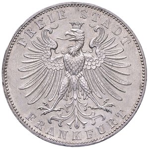 obverse: ESTERE - GERMANIA - FRANCOFORTE - Città Libera  - Tallero 1862 Kr. 371  AG  Qualche segnetto. qFDC