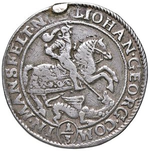 reverse: ESTERE - GERMANIA - MANSFELD-EISLEBEN - Johann Georg III (1663-1710) - 1/3 di tallero 1671 ABK Kr. 67  AG  Appiccagnolo rimosso. meglio di MB