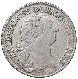 obverse: ESTERE - GERMANIA - PRUSSIA - Federico II (1740-1786) - 1/3 di tallero 1769 B Kr. 303  AG. qBB/BB