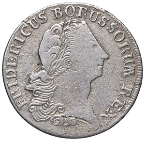 obverse: ESTERE - GERMANIA - PRUSSIA - Federico II (1740-1786) - 1/3 di tallero 1773 B Kr. 303  AG. qBB