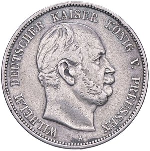 obverse: ESTERE - GERMANIA - PRUSSIA - Guglielmo I (1861-1888) - 5 Marchi 1874 A Kr. 503.1  AG. qBB/BB