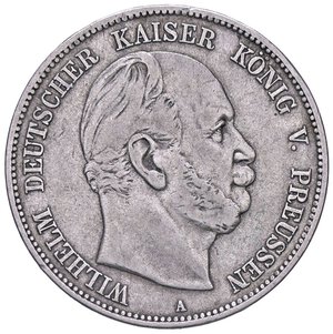 obverse: ESTERE - GERMANIA - PRUSSIA - Guglielmo I (1861-1888) - 5 Marchi 1876 A Kr. 503.1  AG. BB