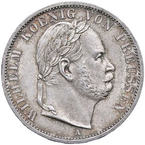 obverse: ESTERE - GERMANIA - PRUSSIA - Guglielmo I (1861-1888) - Tallero 1866 A Kr. 494.1  AG. qFDC/FDC