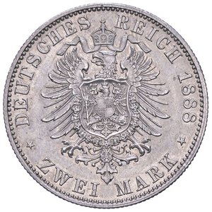 reverse: ESTERE - GERMANIA - PRUSSIA - Federico III (1888) - 2 Marchi 1888 A Kr. 510  AG. SPL/SPL+