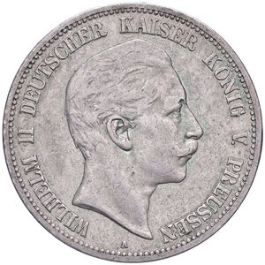 obverse: ESTERE - GERMANIA - PRUSSIA - Guglielmo II (1888-1918) - 5 Marchi 1899 A Kr. 523  AG. bel BB