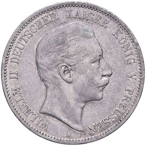 obverse: ESTERE - GERMANIA - PRUSSIA - Guglielmo II (1888-1918) - 5 Marchi 1902 A Kr. 523  AG. BB-SPL