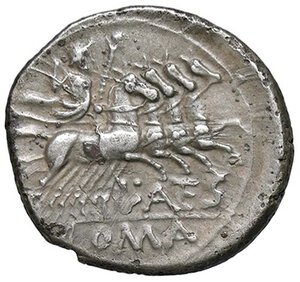 reverse: ROMANE REPUBBLICANE - ANTESTIA - L. Antestius Gragulus (136 a.C.) - Denario B. 9; Cr. 238/1  (AG g. 3,84). BB