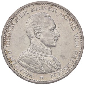 obverse: ESTERE - GERMANIA - PRUSSIA - Guglielmo II (1888-1918) - 5 Marchi 1913 A Kr. 536  AG  Colpetto. SPL