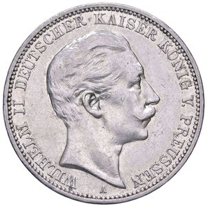 obverse: ESTERE - GERMANIA - PRUSSIA - Guglielmo II (1888-1918) - 3 Marchi 1911 A Kr. 527  AG. SPL+/qFDC