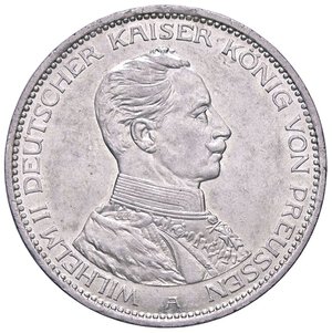 obverse: ESTERE - GERMANIA - PRUSSIA - Guglielmo II (1888-1918) - 3 Marchi 1914 A Kr. 538  AG. SPL-FDC