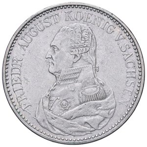 obverse: ESTERE - GERMANIA - SASSONIA - Federico Augusto I (1806-1827) - Tallero 1825 S Kr. 1096  AG. BB+/qSPL