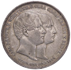 reverse: ESTERE - GERMANIA - WURTTEMBERG - Guglielmo I (1816-1864) - 2 Gulden 1846 Kr. 595  (AG g. 37). BB+