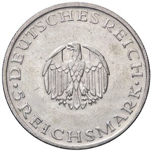 reverse: ESTERE - GERMANIA - Repubblica di Weimar (1919-1933) - 5 Marchi 1929 D - Lessing Kr. 61  AG. qSPL