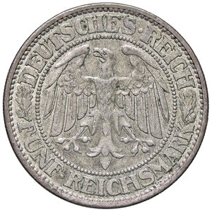 obverse: ESTERE - GERMANIA - Repubblica di Weimar (1919-1933) - 5 Marchi 1931 A Kr. 56  AG. BB+