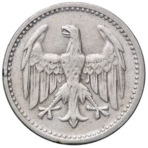 obverse: ESTERE - GERMANIA - Repubblica di Weimar (1919-1933) - 3 Marchi 1924 D Kr. 43  AG. BB