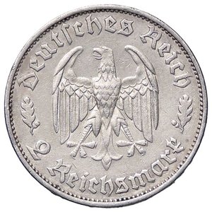 reverse: ESTERE - GERMANIA - Terzo Reich (1933-1945) - 2 Marchi 1934 F Kr. 84 R AG F. Schillerr. BB+