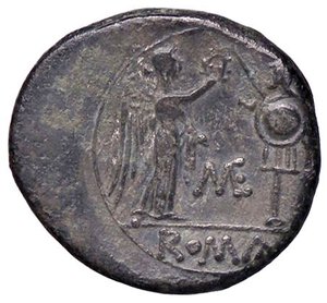 reverse: ROMANE REPUBBLICANE - CAECILIA - Caecilius Metellus (194-190 a.C.) - Vittoriato B. 2; Cr. 132/1  (AG g. 2,49). qBB