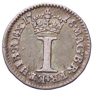 reverse: ESTERE - GRAN BRETAGNA - Giorgio I (1714-1727) - Penni 1718 Spink 3657  AG. BB