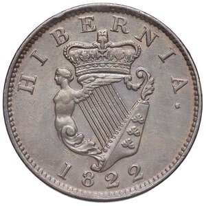 reverse: ESTERE - GRAN BRETAGNA - Giorgio IV (1820-1830) - Mezzo penny 1822 Spink 6624  CU. BB+