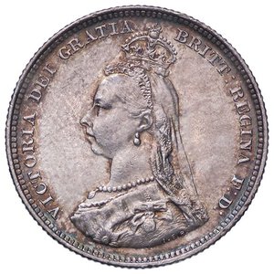 obverse: ESTERE - GRAN BRETAGNA - Vittoria (1837-1901) - Scellino 1887 Kr. 761  AG  Patinata. qFDC