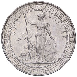 obverse: ESTERE - GRAN BRETAGNA - Vittoria (1837-1901) - Dollaro 1897 Kr. T5  AG  Abilmente lavata. SPL