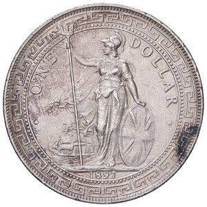 obverse: ESTERE - GRAN BRETAGNA - Vittoria (1837-1901) - Dollaro 1897 Kr. T5  AG  Colpetto. qSPL