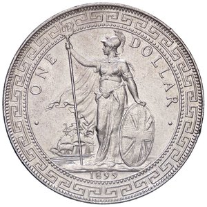 obverse: ESTERE - GRAN BRETAGNA - Vittoria (1837-1901) - Dollaro 1899 Kr. T5  AG  Abilmente lavata. BB-SPL