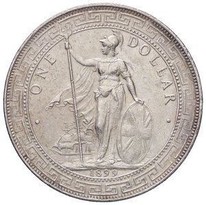 obverse: ESTERE - GRAN BRETAGNA - Vittoria (1837-1901) - Dollaro 1899 Kr. T5  AG  Abilmente lavata. BB+