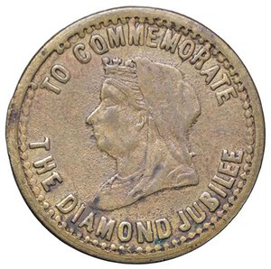 obverse: ESTERE - GRAN BRETAGNA - Vittoria (1837-1901) - Token The Diamond Jubilee   OT. BB+