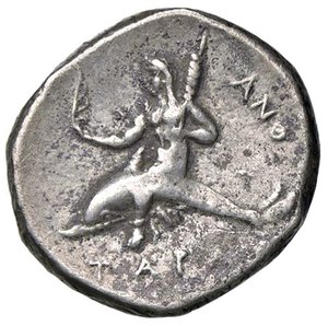 reverse: GRECHE - CALABRIA - Taranto  - Didracma S. Cop. 898  (AG g. 6,44). BB+