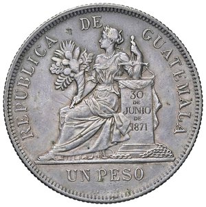 obverse: ESTERE - GUATEMALA - Repubblica  - Peso 1896 Kr. 210  AG. SPL