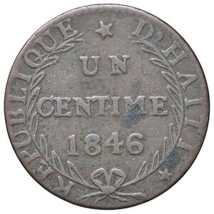 reverse: ESTERE - HAITI - Repubblica  - Centime 1846 AN 43 Kr. 24  CU. BB