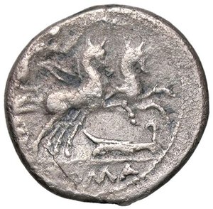 reverse: ROMANE REPUBBLICANE - CIPIA - M. Cipius M. F. (115-114 a.C.) - Denario B. 1; Cr. 289/1  (AG g. 3,67). qBB