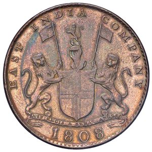 obverse: ESTERE - INDIA - MADRAS PRESIDENCY  - 10 Cash 1808 Kr. 319  CU. BB