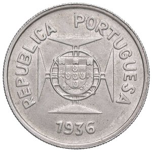 reverse: ESTERE - INDIA PORTOGHESE - Repubblica  - Mezza Rupia 1936 Kr. 23  AG. SPL