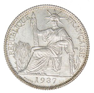 obverse: ESTERE - INDOCINA FRANCESE - Terza Repubblica (1870-1940) - 20 Cents 1937 Kr. 17.2  AG. qFDC