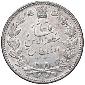 obverse: ESTERE - IRAN - Muzaffaredin (1896-1907) - 5 Krans 1320 (1902) Kr. 976  AG. qFDC