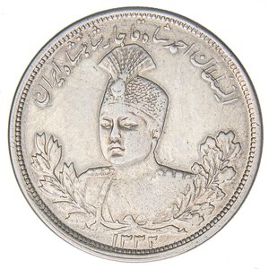 obverse: ESTERE - IRAN - Ahmad Shah (1909-1925) - 5 Krans 1332 (1913) Kr. 1058  AG  Da incastonatura. qBB