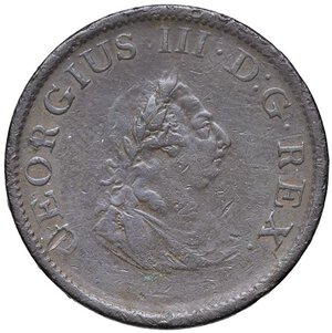 obverse: ESTERE - IRLANDA - Giorgio III (1760-1820) - Mezzo penny 1805 Kr. 147  CU. qBB