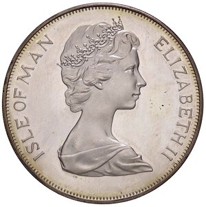 obverse: ESTERE - ISOLA DI MAN - Elisabetta II (1952-2022) - Corona 1977 - Giubileo d argento Kr. 41a  AG. FS