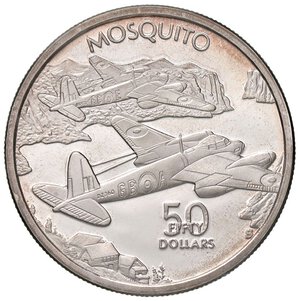 reverse: ESTERE - ISOLE MARSHALL - Repubblica  - 50 Dollari 1991 - Mosquito Kr. 75  AG. FS