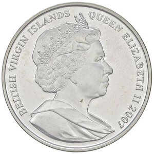 obverse: ESTERE - ISOLE VERGINI - Elisabetta II (1952-2022) - 10 Dollari 2007   AG  Qualche segnetto. FS