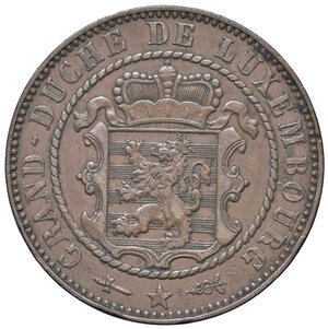 obverse: ESTERE - LUSSEMBURGO - Guglielmo III (1849-1890) - 10 Centimes 1854 A Kr. 23.1  CU. BB