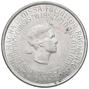 obverse: ESTERE - LUSSEMBURGO - Charlotte (1919-1964) - 250 Franchi 1963 Kr. 53.1  AG 1000 anni della città di Lussemburgo. qFDC