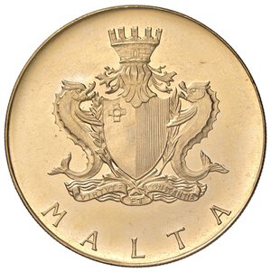 obverse: ESTERE - MALTA - Repubblica  - 50 Liri 1972 Kr. 18  (AU g. 30). qFDC