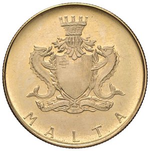 obverse: ESTERE - MALTA - Repubblica  - 10 Liri 1972 Kr. 16  (AU g. 6). qFDC