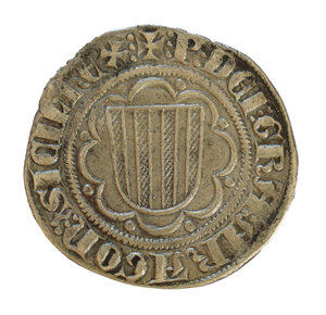 obverse: Pietro D Aragona e Costanza di Svevia (1282-1285). Messina. Pierreale Ag gr. 2,86. Spahr, 20; DBS (D Andrea, Bonanno, Santone), 9. qSPL