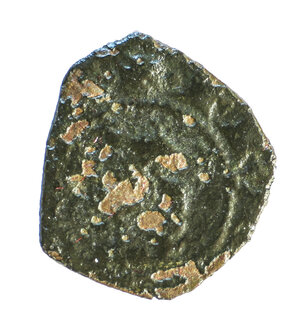 obverse: Federico III D Aragona (1296-1337). Messina. Denaro MI gr. 0,55. Spahr, manca; DBS (D Andrea, Bonanno, Santone), 65. Raro. BB+