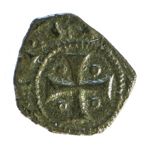 reverse: Federico III D Aragona (1296-1337). Messina. Denaro MI gr. 0,55. Spahr, manca; DBS (D Andrea, Bonanno, Santone), 65. Raro. BB+